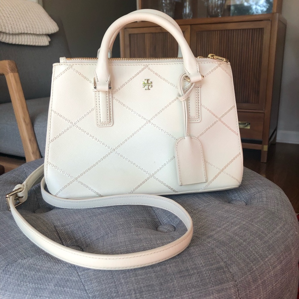 Tory Burch Robinson Stitched Mini Double Zip Tote